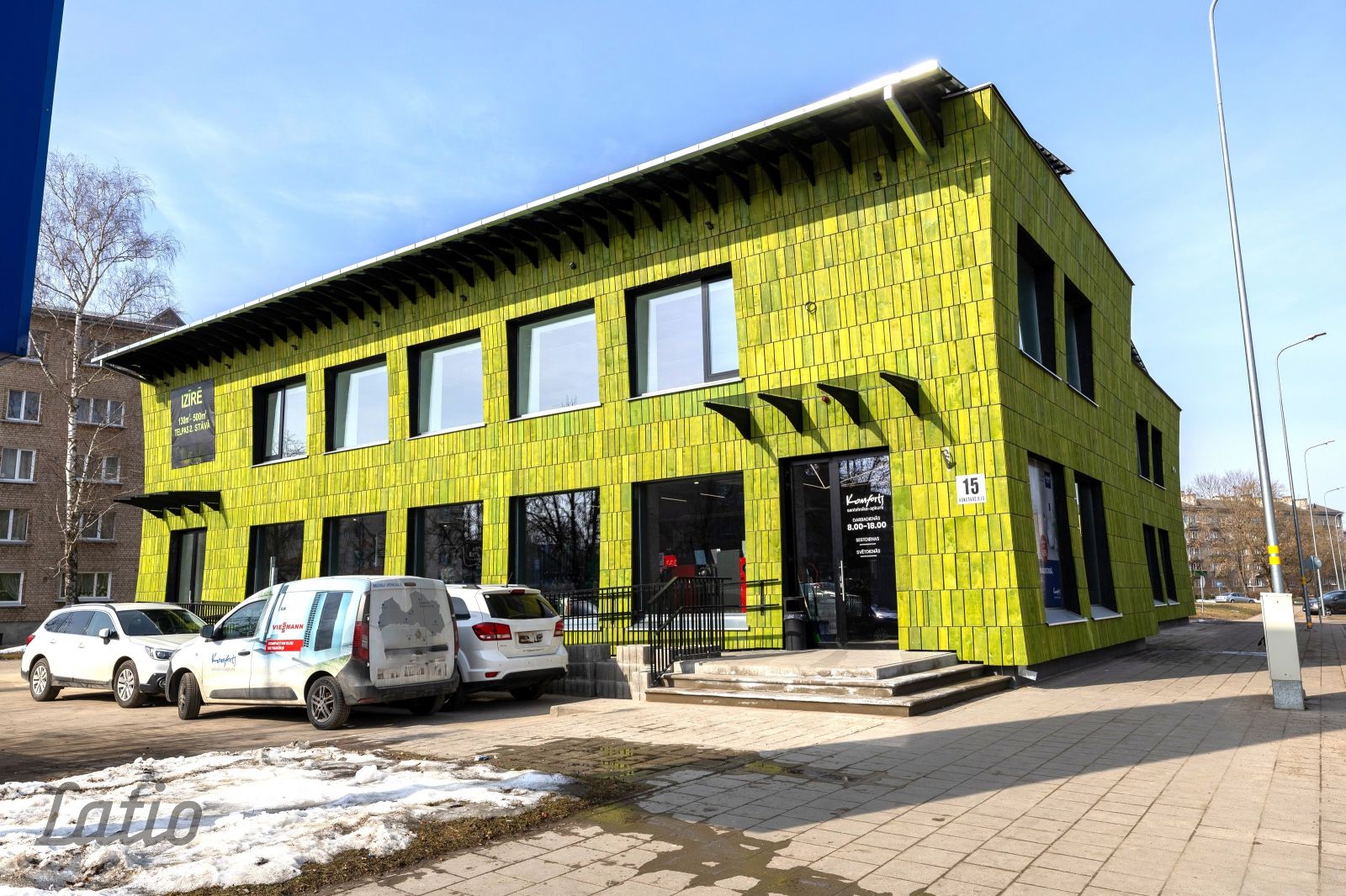 Объявление. Iznomā telpas (sākot no 130m2) Daugavpils centrā, modernā un energoefektīvā ēkā, Kandavas ielā 15, Цена: 1100 EUR/мес. Foto #1