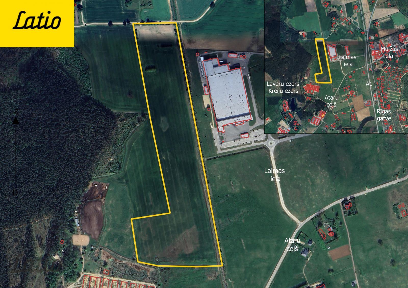Объявление. Investīciju iespēja  stratēģiski izvietots zemes īpašums komerciālai attīstībai Ādažos. 
Tiek Цена: 805800 EUR Foto #1