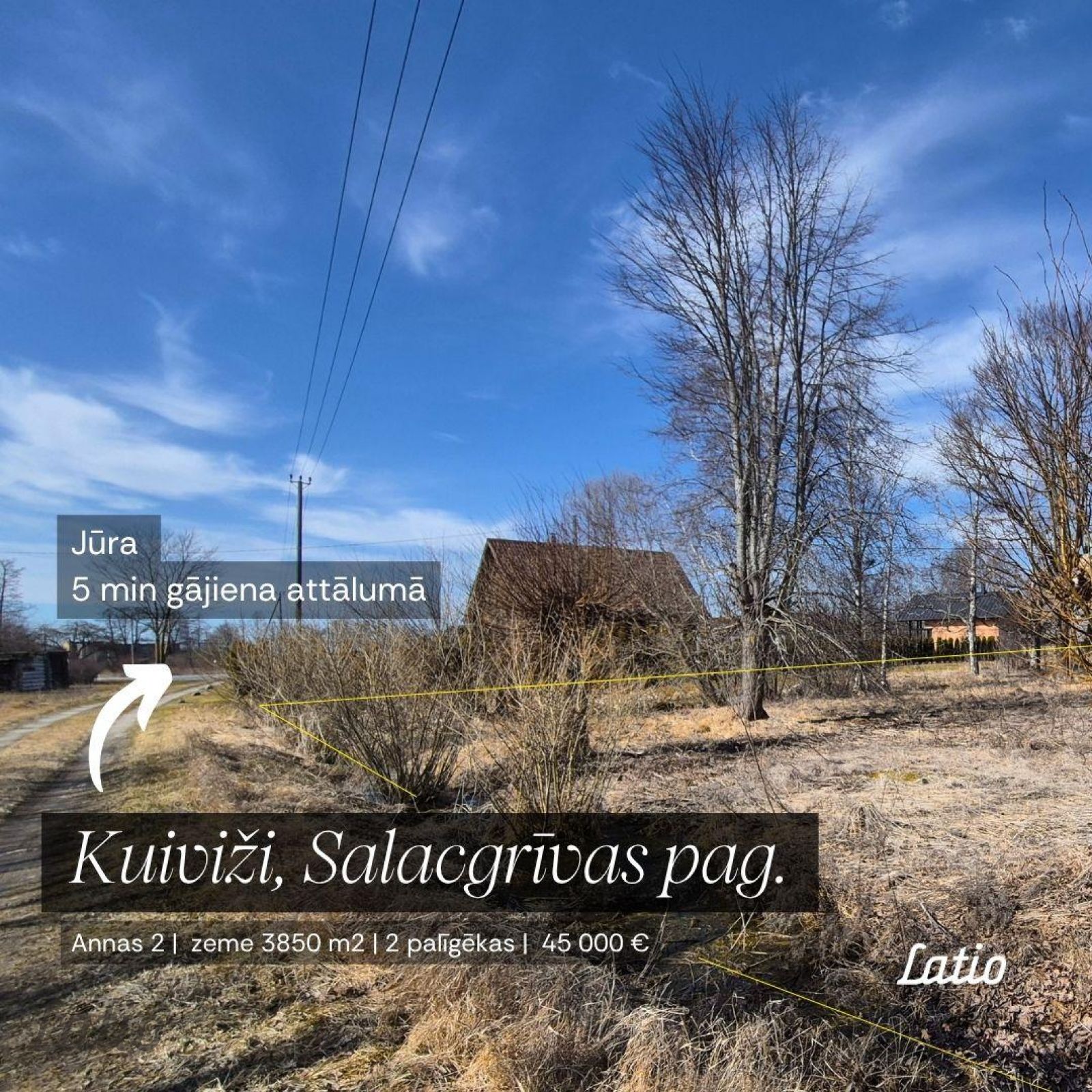Объявление. Pārdod zemi pie jūras. Piedāvājumā zemes gabals Kuivižos, Salacgrīvas pagastā, Limbažu Цена: 45000 EUR Foto #2